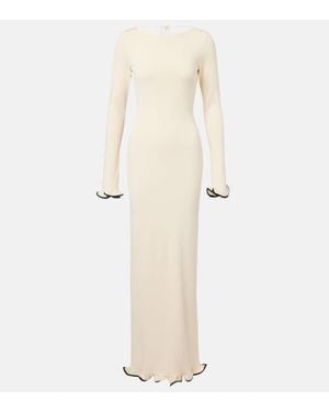 SAME Maxikleid Aus Strick - Natur
