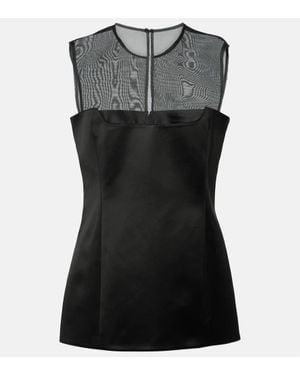 KHAITE Top Sasmo Aus Seide Und Satin - Schwarz