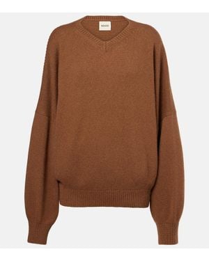 KHAITE Oversize-Pullover Wolfe Aus Kaschmir - Braun
