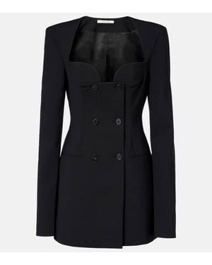 Nensi Dojaka Double-Breasted Blazer Dress - Black