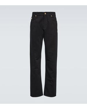Versace Verzierte Mid-Rise Straight Jeans - Schwarz