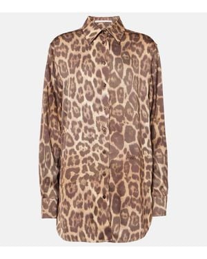 Stella McCartney Leopard-Print Shirt - Brown