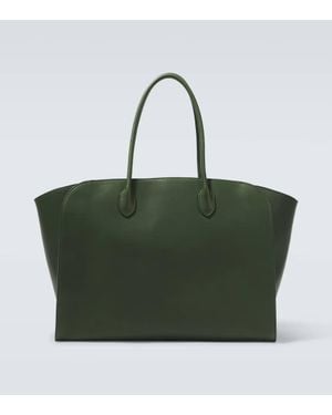 The Row Marlo Leather Tote Bag - Green