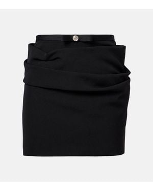 Versace Minirock Aus Schurwolle - Schwarz