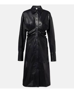 TOTEME Hemdblusenkleid Aus Leder - Schwarz