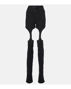 Mugler High-Rise Skinny Jeans - Schwarz
