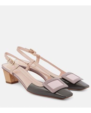 Roger Vivier Salones Destalonados Belle Vivier De Charol - Rosa