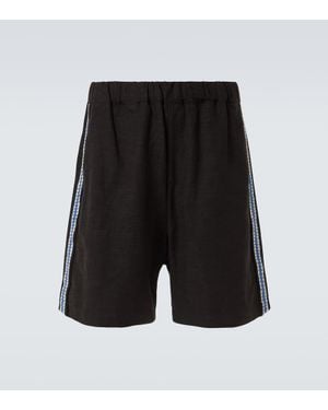 Commas Crochet-Trimmed Shorts - Black