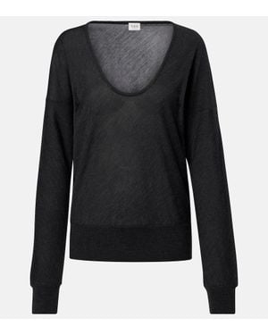 Tod's Pull En Laine Et Soie - Noir