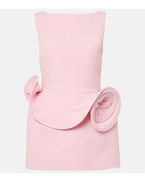 Magda Butrym Floral Applique Mini Dress - Pink
