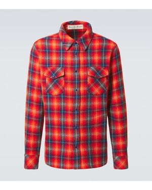 God's True Cashmere Checked Cashmere Shirt - Red