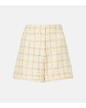 Giambattista Valli Checked Cotton-Blend Shorts - Natural