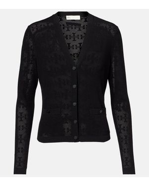 Tory Burch Black Viscose Blend Cardigan