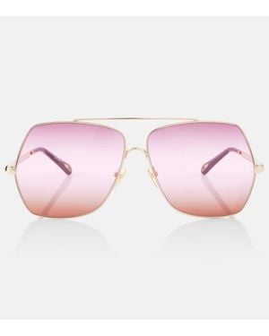 Chloé Eckige Sonnenbrille Aly - Pink