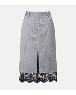 Stella McCartney Midirock Aus Wolle - Grau