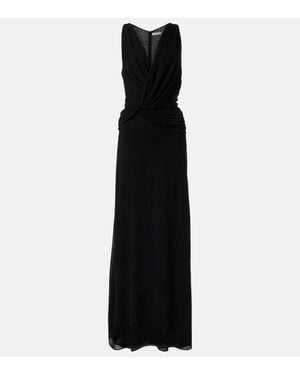 Christopher Esber Twisted Halter Gathered Ruched Gown - Black