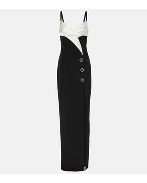 Balmain Robe Aus Crepe - Schwarz