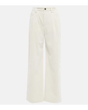 Brunello Cucinelli High-rise Corduroy Pants - White