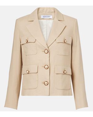 Veronica Beard Schuyler Linen-Blend Blazer - Natural