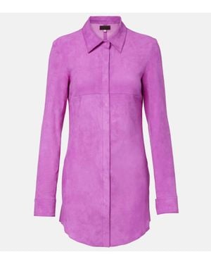 Stouls Hemdblusenkleid Geraldine Aus Veloursleder - Lila
