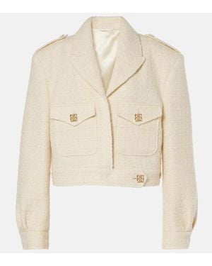 Givenchy Cropped-Jacke Aus Tweed - Natur