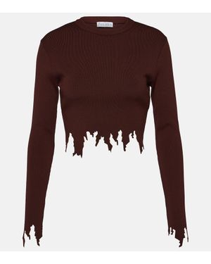 JW Anderson Cropped-Top - Braun