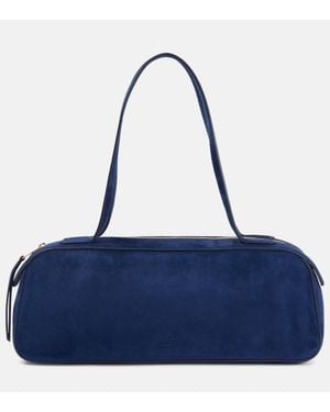 KHAITE Simona Suede Shoulder Bag - Blue