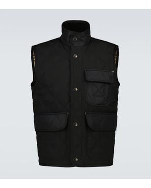 Burberry Diamond-Quilted Gilet - Black