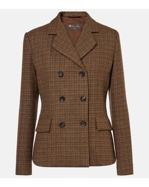 Loro Piana Lucile Wool, Cashmere And Mohair Blazer - Brown