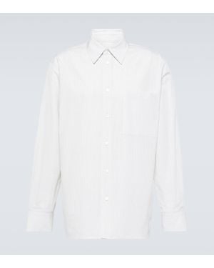 Bottega Veneta Checked Cotton And Linen Shirt - White