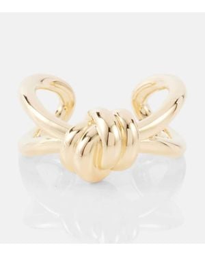 Bottega Veneta Anillo Knot De Plata De Ley Banado En Oro - Metálico