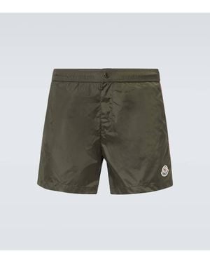 Moncler Logo Swim Trunks - Green