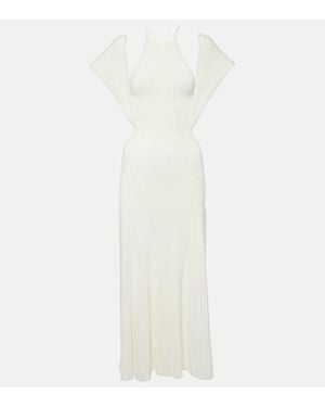 Chloé Cutout Wool Maxi Dress - White