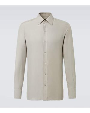Tom Ford Hemd Aus Baumwolle - Grau
