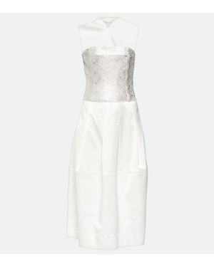JACQUES WEI Sequined Midi Dress - White