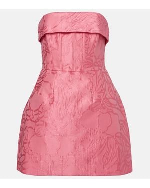 Rebecca Vallance Vestido Corto Petra De Saten - Rosa