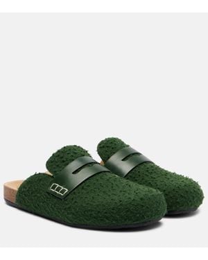 JW Anderson Slippers Aus Filz - Grün