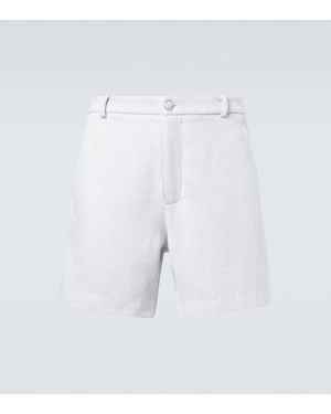 God's True Cashmere Explorer Cashmere And Cotton Denim Shorts - White