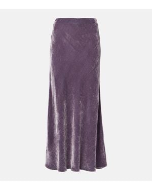 Velvet Eza Maxi Skirt - Purple