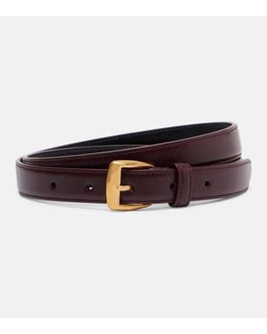 Saint Laurent Ceinture En Cuir - Marron