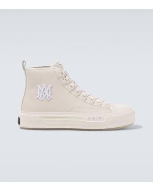 Amiri Ma Court Leather-trimmed Trainers - White