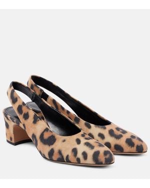 Paris Texas Bedruckte Pumps Lavinia 50 Aus Veloursleder - Braun