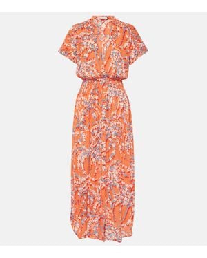 Poupette Bedrucktes Maxikleid Becky - Orange
