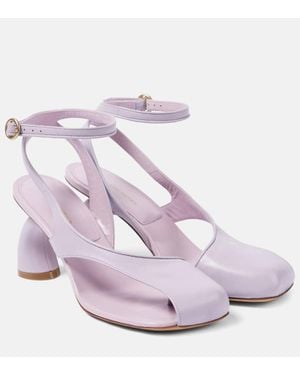 Dries Van Noten 75 Leather Sandals - Purple