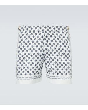 Orlebar Brown Banador Bulldog Estampado - Blanco