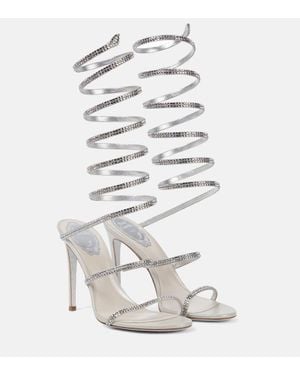 Rene Caovilla Supercleo Embellished Leather Sandals - Multicolor