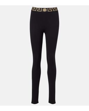 Versace Greca Border Leggings - Blue