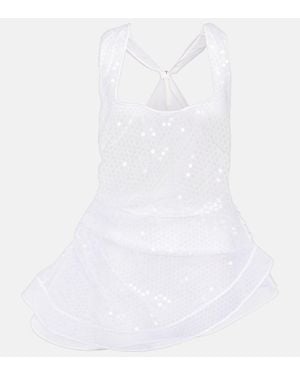 Jacquemus Le Debardeur Perle Sequined Top - White