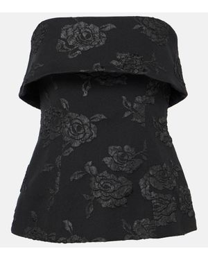 ROTATE BIRGER CHRISTENSEN Top Con Scollo Bardot - Nero