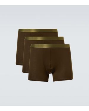CDLP Set Of 3 Jersey Boxer Briefs - Green